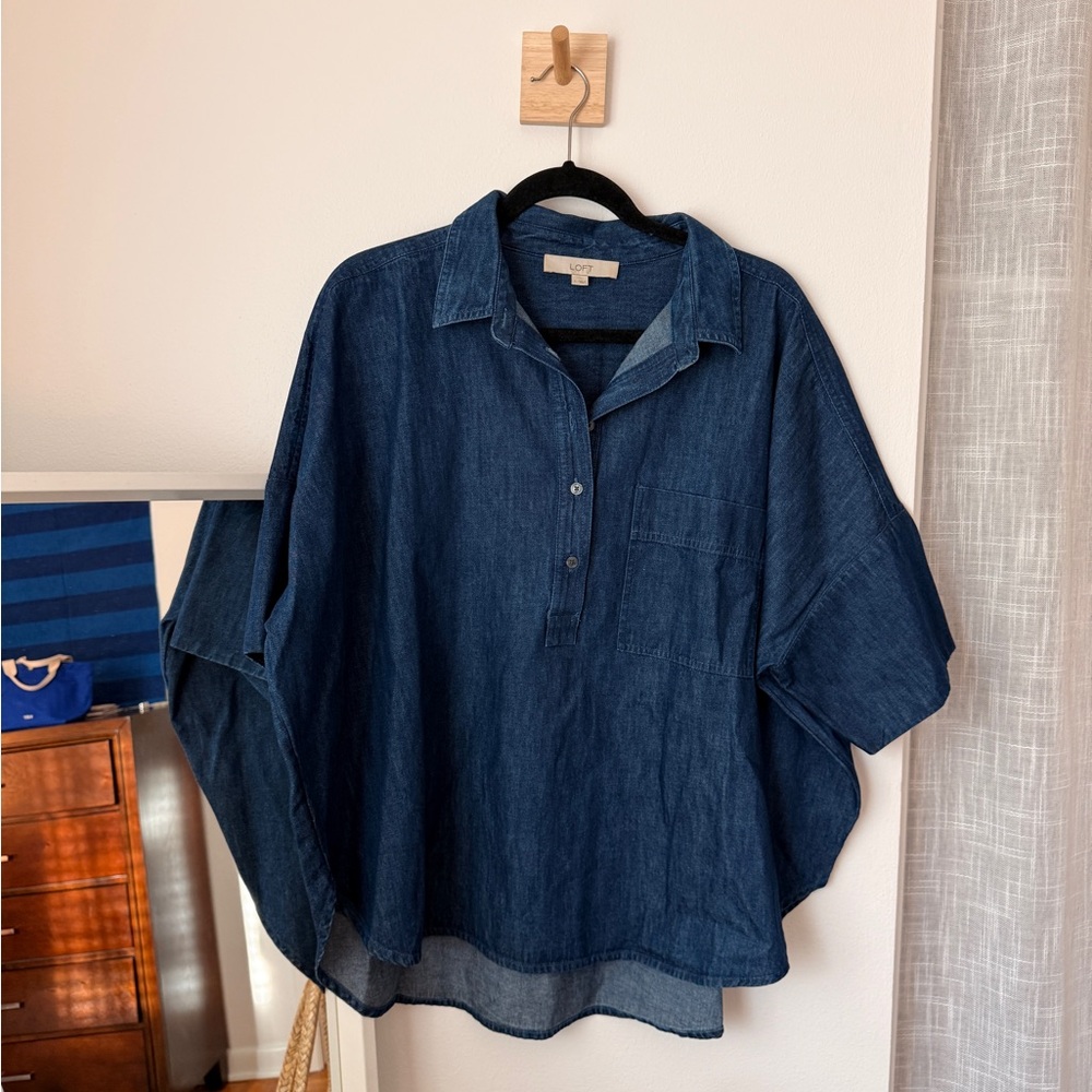 LOFT Indigo Denim Shirt